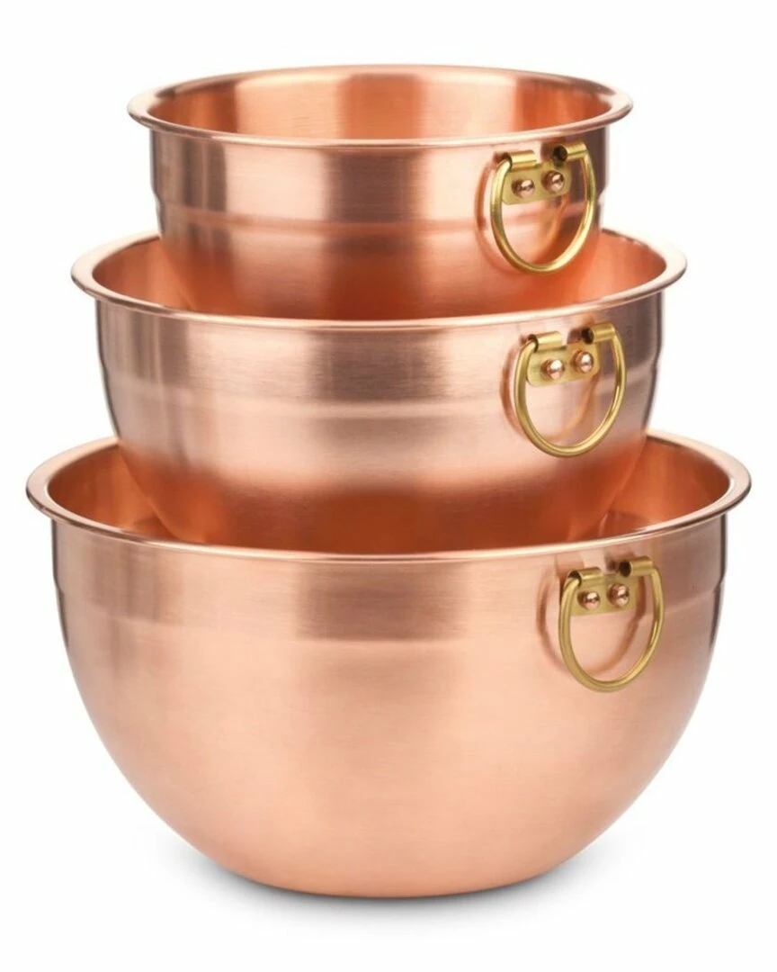 Cuisinart 3PC Copper Mixing Bowl Set (1.5Qt, 3Qt, & 5Qt) Home Kitchen Tools & Gadgets - Image 2