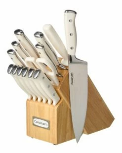 Cuisinart Triple Rivet 15PC Cutlery Set With Block Home Flatware & Cutlery