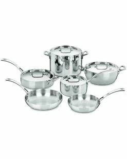 Cuisinart French Classic Tri-Ply Stainless Steel 10PC Cookware Set Home