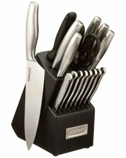 Cuisinart 17PC Artiste Collection Stainless Steel Cutlery Block Home Flatware & Cutlery