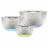 Cuisinart Stainless Steel Mixing Bowls With Nonslip Base Set Home Kitchen Tools & Gadgets