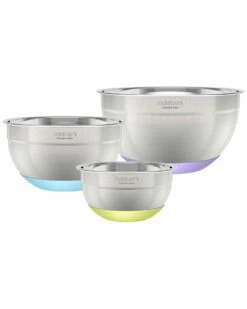 Cuisinart Stainless Steel Mixing Bowls With Nonslip Base Set Home Kitchen Tools & Gadgets
