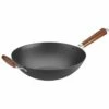 Cuisinart 14in Pre-Seasoned Wok With Helper Handle Home Cookware