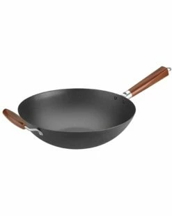 Cuisinart 14in Pre-Seasoned Wok With Helper Handle Home Cookware