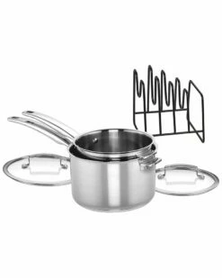 Cuisinart 5PC Stainless Steel Saucepan Set Home Cookware